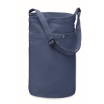 High-quality shopping bag with adjustable strap, 270 g/m2 blue colour