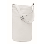 High-quality shopping bag with adjustable strap, 270 g/m2 white colour