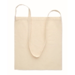 Tote bag with long handles, 140 g/m2 beige colour