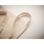 Tote bag with long handles, 140 g/m2 beige colour third photographic view