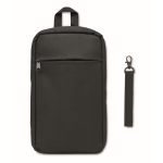 Shoulder bag that can be worn on the back, 600D RPET polyester black colour third view