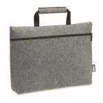 Recycled felt crossbody laptop bag, 15” grey colour