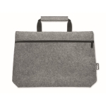 Recycled felt crossbody laptop bag, 15” grey colour second view