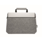 Recycled felt crossbody laptop bag, 15” grey colour third view