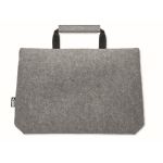 Recycled felt crossbody laptop bag, 15” grey colour sixth view