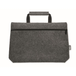 Recycled felt crossbody laptop bag, 15” dark grey colour second view