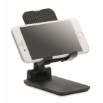 Collapsible, non-slip mobile phone holder black colour third view