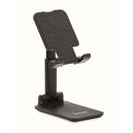 Collapsible, non-slip mobile phone holder black colour main view