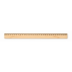 Bamboo ruler with centimeters and inches as a promotional gift wood colour