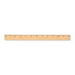 Bamboo ruler with centimeters and inches as a promotional gift wood colour second view