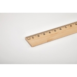 Bamboo ruler with centimeters and inches as a promotional gift wood colour third photographic view