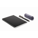 Reusable notebook with erasable pen and lined pages, A5 black colour