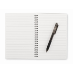 Reusable notebook with erasable pen and lined pages, A5 black colour third view