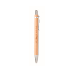 Inkless bamboo pen for long-lasting writing wood colour view with print area