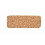 Cork name tag with safety pin beige colour third view