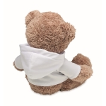 Plush teddy bear with hoodie white colour second view