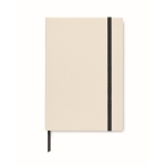 Notebook made from recycled milk carton with elastic band, A5 black colour second view