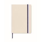 Notebook made from recycled milk carton with elastic band, A5 blue colour second view