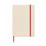 Notebook made from recycled milk carton with elastic band, A5 red colour second view