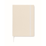 Notebook made from recycled milk carton with elastic band, A5 white colour second view