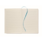 Notebook made from recycled milk carton with elastic band, A5 turquoise colour seventh view