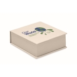 Sustainable sticky notes made from recycled milk cartons white colour second main view