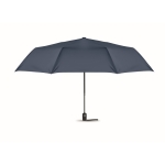 Foldable automatic windproof umbrella for promotions, Ø 119 blue colour