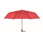 Foldable automatic windproof umbrella for promotions, Ø 119 red colour