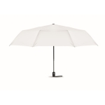 Foldable automatic windproof umbrella for promotions, Ø 119 white colour