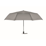 Foldable automatic windproof umbrella for promotions, Ø 119 grey colour