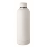 Double-walled leak-proof steel thermos bottle, 500 ml white colour