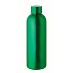 Double-walled leak-proof steel thermos bottle, 500 ml green colour