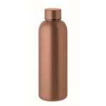 Double-walled leak-proof steel thermos bottle, 500 ml russet colour