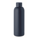 Double-walled leak-proof steel thermos bottle, 500 ml navy-blue colour