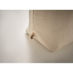 High quality, roll top cooler bag made from recycled cotton beige colour fifth photographic view