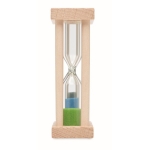 Hourglass with 3 time displays in 1, 3 and 5 minutes, kitchen wood colour fifth view