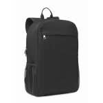 Laptop backpack, washed canvas, 15”, 340 g/m2 black colour