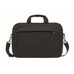 Laptop bag with shoulder strap, washed canvas, 15”, 340 g/m2 black colour second view