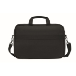 Laptop bag with shoulder strap, washed canvas, 15”, 340 g/m2 black colour third view