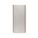 External aluminium charger with fast charge tech, 10,000 mAh matt silver colour third view