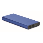 External aluminium charger with fast charge tech, 10,000 mAh royal blue colour