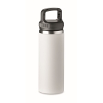 High-quality vacuum flask made of steel with handle, 500 ml white colour