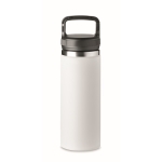 High-quality vacuum flask made of steel with handle, 500 ml white colour second view