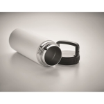 High-quality vacuum flask made of steel with handle, 500 ml white colour fourth photographic view