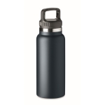 Large stainless steel thermos bottle, handle with clip, 970 ml ultramarine blue colour