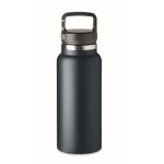 Large stainless steel thermos bottle, handle with clip, 970 ml ultramarine blue colour second view