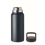 Large stainless steel thermos bottle, handle with clip, 970 ml ultramarine blue colour seventh view