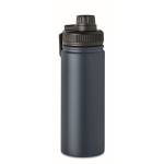 Insulated steel drinking bottle with carrying strap, 500 ml ultramarine blue colour