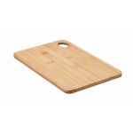 Large bamboo chopping board with hole to hang wood colour