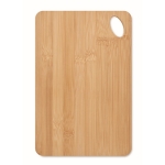 Large bamboo chopping board with hole to hang wood colour third view